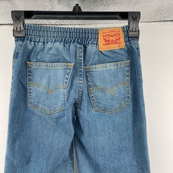 Levi’s Girl’s Medium Wash Pull-On Straight Leg Denim Jean Pants Size 7 - Picture 6 of 15